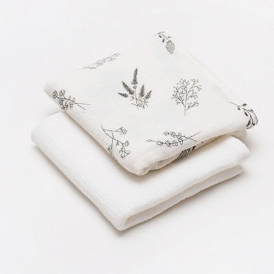 Bim Bla® Set of musling clothes botanic - white