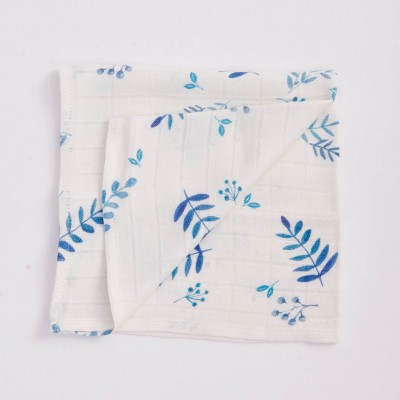 Bim Bla® Bamboo musling floral blue