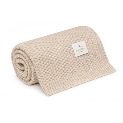 My Memi® Merino wool blanket beige - premium colleciton