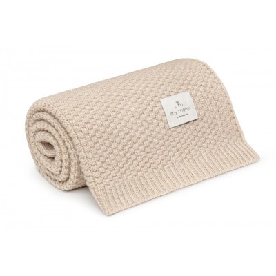 My Memi® Merino coperta di lana beige - premium collection