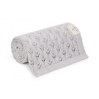 My Memi® Openwork Bamboo Blanket 80x100 -  light grey