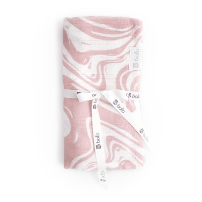 Bolo® - Muslin swaddle bamboo 100x100 cm - pink abstracton