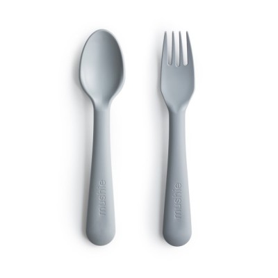Mushie® Fork & Spoon (Cloud)