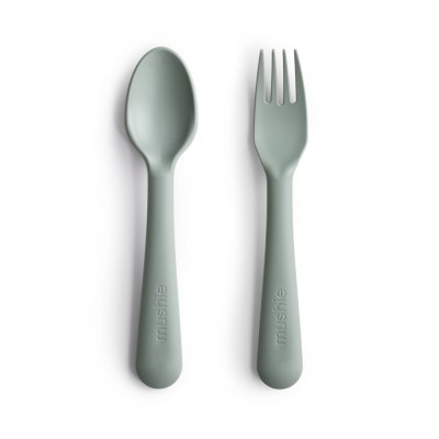 Mushie® Fork & Spoon (Sage)