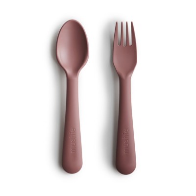 Mushie® Fork & Spoon (Woodchuck)