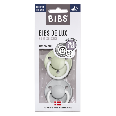 Bibs® Sage & Cloud Night Silicone - De Lux (0-36m)