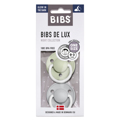 Bibs® Sage & Cloud Night Silicone -De Lux (0-36m)