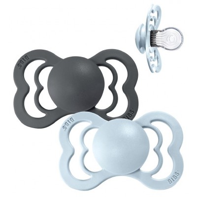 Bibs® Iron & Baby Blue Silicone -  Supreme