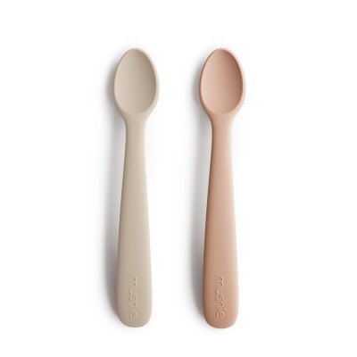 Mushie® Baby Spoon (Blush/Shifting Sand)